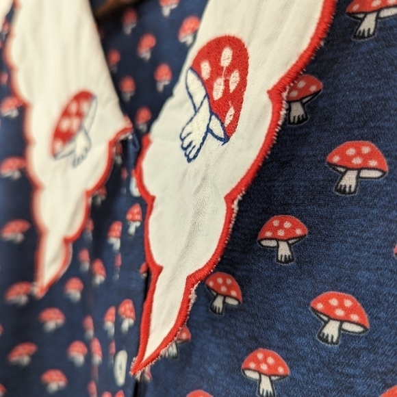 Modcloth Dress Women 10 Mushroom Amanita Timeless London Sprout With Clout - Picture 5 of 16